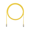 Cable de Parcheo TX6, UTP Cat6, Diámetro Reducido (28AWG), Color Amarillo, 0.3 Metros (1 Pie)
