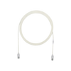 Cable de Parcheo TX6, UTP Cat6, Diámetro Reducido (28AWG), Color Blanco Mate, 0.91 Metros (3 Pies)