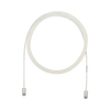 Cable de Parcheo UTP Cat6A, CM/LSZH, Diámetro Reducido (28AWG), Color Blanco Mate, 6.1 Metros (20 Pies)