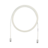 Cable de Parcheo UTP Cat6A, CM/LSZH, Diámetro Reducido (28AWG), Color Blanco Mate, 1.52 Metros (5 Pies)