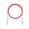 Cable de Parcheo UTP Cat6A, CM/LSZH, Diámetro Reducido (28AWG), Color Rojo, 1.52 Metros (5 Pies)