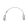 Cable de Parcheo UTP, Cat6A, Diámetro Reducido (28 AWG), CM/LSZH, Color Blanco Mate, 20.3 cm (8 Pulgadas)