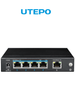 UTEPO UTP3SW0401TP60 - 5-Port Fast Ethernet Unmanaged PoE Switch, 4 PoE ports 60W total, 1 uplink port, 802.3af/at compliant, up to 250m connection in CCTV mode