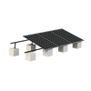 Solar Panel Mounting, 5400mm Rail 8 for Modules with 30-35mm Thickness, Max Wind Speed 136km/h (20° to 45°) With Black Anodizing