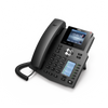 Business IP phone for 4 SIP lines with 2 LCD screens, 6 BLF/DSS keys, Gigabit ports and 3-way conference, PoE