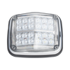 8 X 6 Warning Light, Red / Clear, SAE, IP67, Ideal for Ambulances