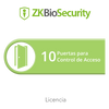 Licencia para ZKBiosecurity permite gestionar hasta 10 puertas para control de acceso