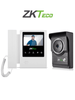 ZKTECO VDP04B4 Kit - Kit de Videoportero Analógico / Monitor de 4.3 Pulgadas / Frente de Calle con cámara de 1 MP / Ángulo de Visión 80° / Conexión hasta 4 monitores