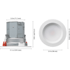 Lumaris Tunable White Recessed Downlight / 4 PULGADAS Canless / 1800 K - 4000 K CCT / 8.5 W / 800 Lumens / Flicker-Free Dimming 100% - 0.1% / Clear Connect - Type X Wireless