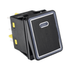 Interruptor tipo Switch con Led Color Rojo / IP65 / Diseño Industrial con panel de Aluminio / NO, COM, NC / Terminales tipo F1