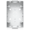 Caja de conexiones para lectores de acceso UniFi y visores de intercomunicación que admite montaje en superficie plana y fijación a conductos de 3/4