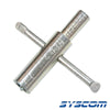 Llave de tubo para desatornillar opresores en radios portátiles KENWOOD.