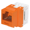 Conector Jack Estilo 110 (de Impacto), Tipo Keystone, Categoría 6, de 8 Posiciones y 8 Cables, Color Naranja