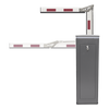 Kit de Barrera Vehicular Izquierda y Brazo ARTICULADO de 3 Metros / Finales de Carrera Ajustables por Programación / Movimiento Fluido / Diseño Elegante Color Gris / Con Corona Led Semaforizada