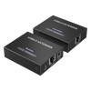 Kit EXTENSOR USB 2.0 de 4 Puertos para Distancias de Hasta  150 m | Soporta USB 2.0, USB 1.1 y USB 1.0 | UTP Cat 5e/6/6a/7 | Soporta Switch Gigabit | Ideal para Cámaras WEB, Impresoras, Escáner, Memorias, Mouse, etc.