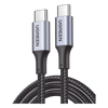 Cable USB-C a USB-C | 3 Metros | Carga Rápida de hasta 100W | Transferencia de datos 480 Mbps | PD3.0 | QC4.0/3.0/2.0 | FPC | AFC | Protección Integrada| Caja de Aluminio | Nylon Trenzado | Amplia Compatibilidad | Color Negro.