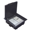 Caja de Piso para Dos Módulos Universales (Socket M2), para Alimentación Eléctrica y Redes de Datos (11000-33401) No Incluye Faceplates