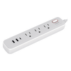 Regleta de Alimentación 30W 2 USB-A + 1 USB-C + 3 Salidas AC / Carga de Alta Velocidad / Salida USB-C PD de 30W (GaN) / Salidas AC Tipo B / Protección Contra Sobretensiones / 6 en 1
