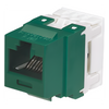 Conector Jack Estilo 110 (de Impacto), Tipo Keystone, Categoría 6, de 8 Posiciones y 8 Cables, Color Verde