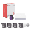 Kit IP 4 Megapixel / NVR de 4 Canales con 4 Puertos PoE / 4 Cámaras IP Bala Dual Light (IR + Luz Blanca) con Microfono Integrado y ACUSENSE Lite para Exterior/ Bobina de Cable de 100 mts / SSD de 1 TB