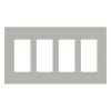 Placa de pared de 4 espacios sin tornillos visibles para atenuadores y controles Lutron Maestro, Diva, Pico y Skylark