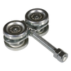ECO KIT 4C - M / Kit de Carretillas de Cuatro Ruedas / Carga Soportada de 150 lbs / Incluye Dos Carretillas Para Puertas Colgantes