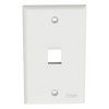 Placa de Pared Vertical, Salida Para 1 Puerto Keystone, Color Blanco