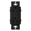 Tomacorriente dúplex de 15 A y 125 V estilo decorador, línea Satin Colors en color Midnight, complemento para controles y placas Lutron; placa se vende por separado
