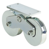 339V - Rueda Doble de 16 cm / Capacidad Para Puertas de hasta 1920 Kg / Canal Tipo V