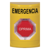 Botón de Emergencia en Español, Color Amarillo, Acción Mantenida, Girar para Restablecer y LED Multicolor