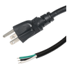 Cable de Alimentación Eléctrica para 120-240 Vca | 1.8 Metros (5.91 Pies) | 3 Fases | Cables Libres