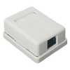Caja de Pared con 1 Puerto Keystone, Incluye Jack STP Cat5e