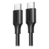 Cable USB-C a USB-C | 1 Metro | Carga Rápida de hasta 60W | Transferencia de datos de 480 Mbps | PD3.0 | QC 4.0/3.0/2.0 | FPC | AFC | Duradero y Flexible| Caja ABS | Cubierta de TPE | Color Negro.