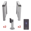 Kit de Torniquete con Terminales Faciales incluidas / Montajes Incluidos /  Izquierdo y Derecho / Carril de 90 cms / 3,000,000 MCBF / 4 Pares de IR