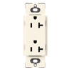 Contacto dúplex de pared Claro 20 A 125 V, acabado Satin Colors, color biscuit