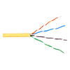 Bobina de Cable de 305 Metros (1000 Pies) UTP Cat6 Riser / Color Amarillo / UL, CMR, Probado a 350 Mhz / Para Aplicaciones de CCTV, Redes de Datos, IP Megapixel, Control RS485