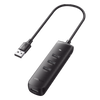 HUB USB-A 3.0 4 en 1 | 4 Puertos USB-A 3.0 (5Gbps) | Cable de 25 cm | Indicador Led | Ideal para Transferencia de Datos | Entrada USB-C para alimentar equipos de mayor consumo como discos duros | Color Negro.