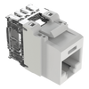Conector Jack Estilo 110 (de Impacto), Tipo Keystone, Categoría 6A, de 8 Posiciones y 8 Cables, Color Blanco