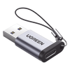 Adaptador USB 3.0 Macho a USB-C 3.1 Tipo C Hembra |Carga y Sincronización de Datos | Admite Corriente de 3A | Transferencia de hasta 5 Gbps | Amplia Compatibilidad | Chip VL160 | Caja de Aluminio | Color Gris