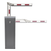 Kit de Barrera Vehicular Derecha y Brazo ARTICULADO de 4 Metros / Finales de Carrera Ajustables por Programación / Movimiento Fluido / Diseño Elegante Color Gris / Con Corona Led Semaforizada