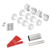 Kit de mástil para barreras GARD8 / Incluye 2 secciones tubulares de 4m / Incluye tiras reflejantes / Incluye unión central