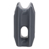 Aislador de Esquina Gris para Cercas Eléctricas / 18 kV / Anti UV / Resinas Vírgenes / Resistencia 7.5-10.2 kg / 66 mm x 31.6 mm