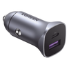 Cargador de Auto 30W | 2 Puertos USB-A y USB-C | Carga Rápida | Compatible con Vehículos de 12 y 24 VCD | PD3.0, QC4.0, SCP, PPS | Indicador Led | Diseño Compacto | Chip Inteligente | Caja de Aluminio