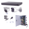 KIT TurboHD 1080p / DVR 16 Canales / 8 Cámaras Bala (exterior 2.8 mm) / 8 Cámaras Eyeball (exterior 2.8 mm) / Transceptores / Conectores / Fuente de Poder Profesional