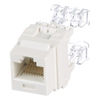 Conector Jack Estilo 110 (de Impacto), Tipo Keystone, Categoría 6, de 8 Posiciones y 8 Cables, Color Blanco Mate
