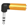 Conector Estéreo | 1/4in - 1/4in | Conector de angulo recto | Adaptador de Carcasa de Plastico