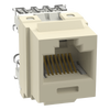 Conector Jack Estilo 110 (de Impacto), Tipo Keystone, Categoría 6, de 8 Posiciones y 8 Cables, Color Marfil