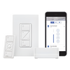 Kit de inicio Caseta Wireless con hub Smart Bridge Pro, atenuador de pared de 120 V, control remoto Pico y placa Claro, compatible con Apple HomeKit, Alexa y Google Assistant