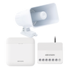(AXPRO) KIT de alarma AX PRO con sirena cableada 30W / Incluye: 1 Hub con Batería de respaldo / 1 Sirena Cableada de 30 Watts IP65 / 1 Relevador Inalámbrico 0 a 36 VCC / Compatible con Hik-Connect P2P