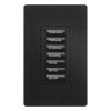 Teclado de pared seeTouch de 7 botones retroiluminados para control de escenas de luces y cortinas en sistema RadioRA 2, color Midnight satinado
